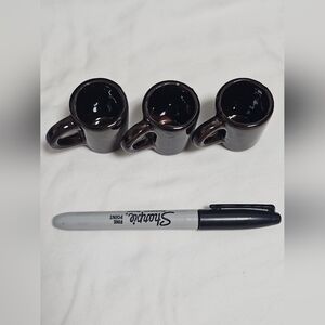 Elegant Brown Ceramic Mug Set